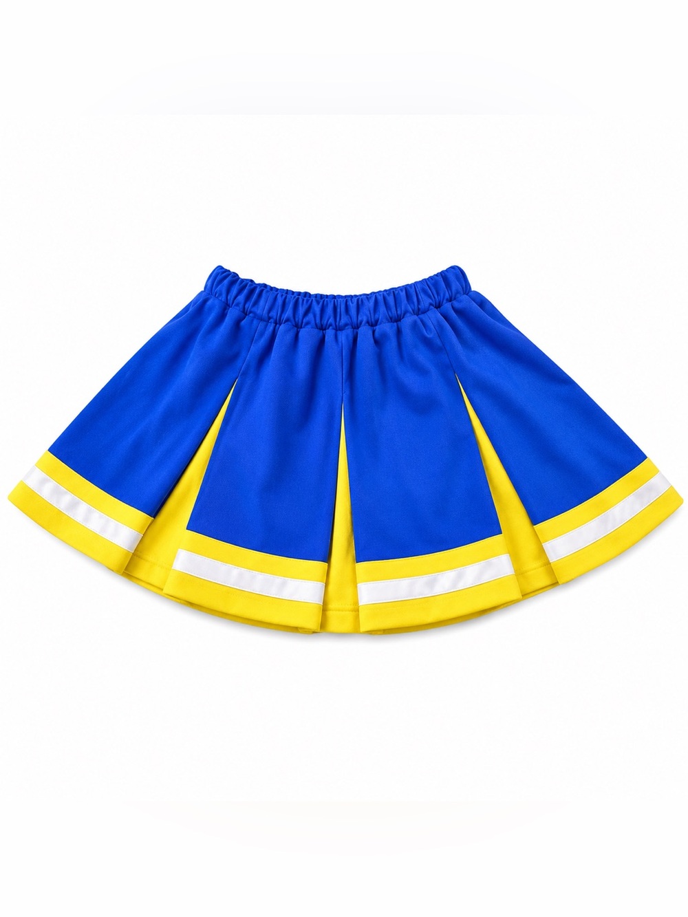Girls Cheer Skirt Skort 2T Blue Yellow Shorts Toddler Dance Costume Cheerleading